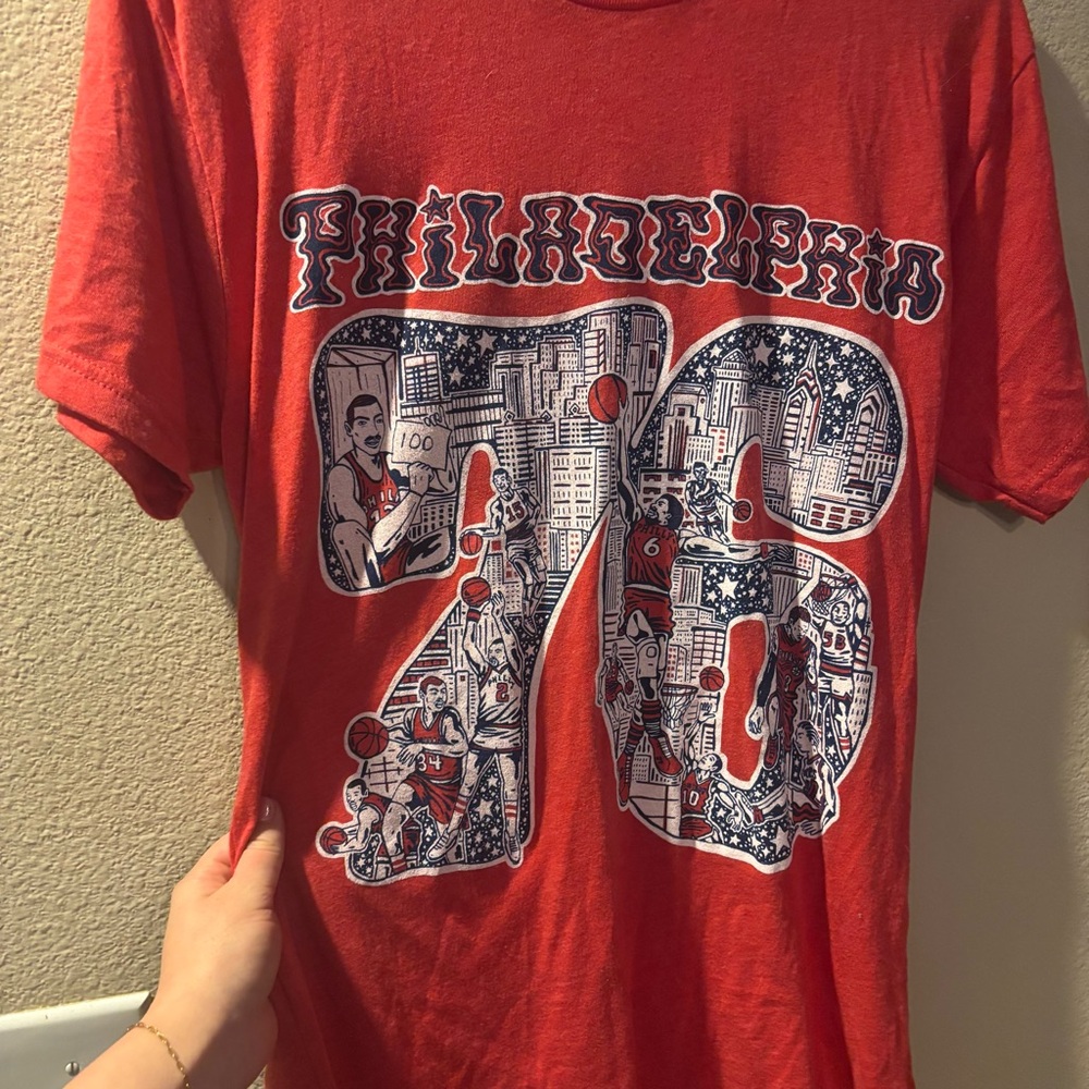 Philadelphia 76ers Graphic Tee | Paul Carpenter Art | Unisex Small - Picture 2 of 7